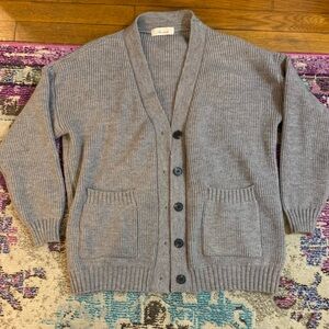 Gray Cardigan Sweater